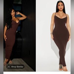 Fashionnova brown dress